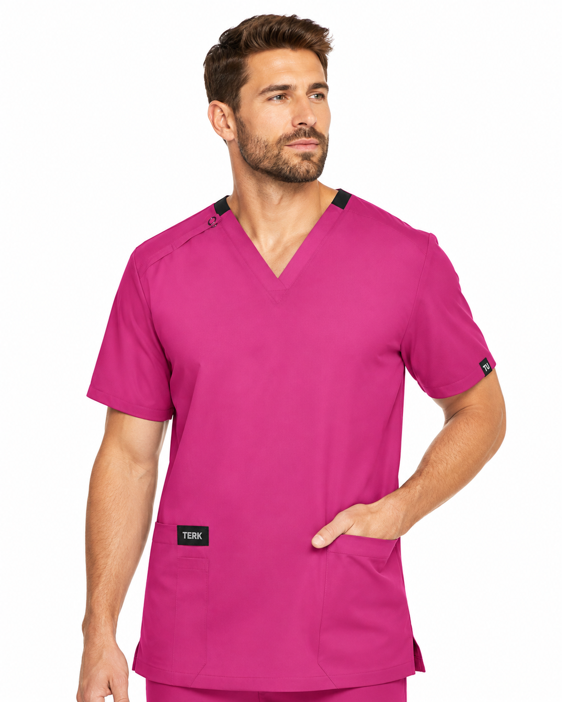 TU™ Signature Unisex V-Neck Scrub Top - caribbean-blue
