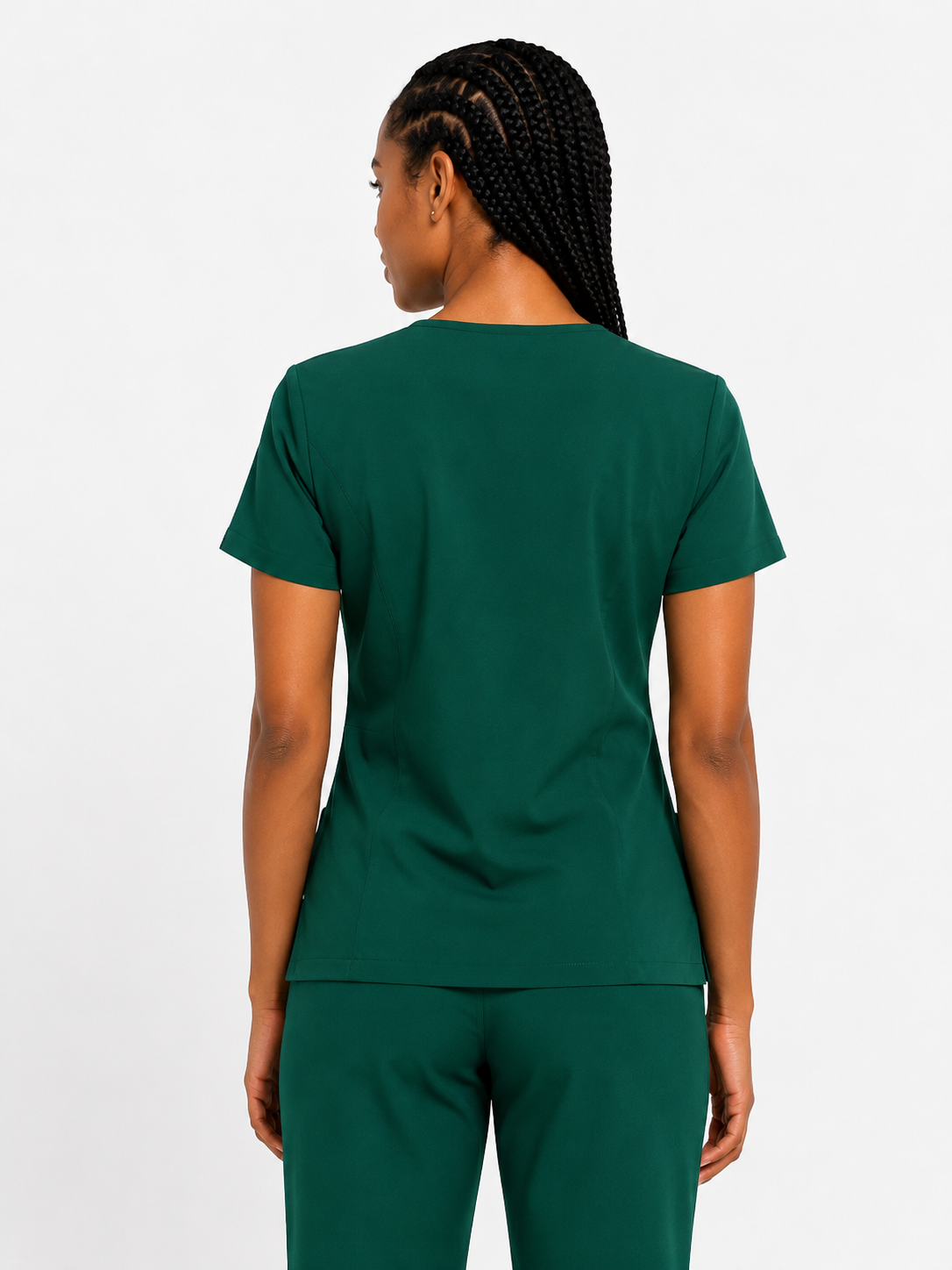 TERKUNIFORMS™ Women’s Wrap V-Neck Straight-Leg Scrub Set