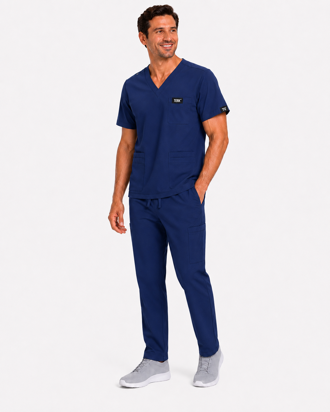 TU™ Signature Multi-Pocket V-Neck Straight Leg Scrub Set