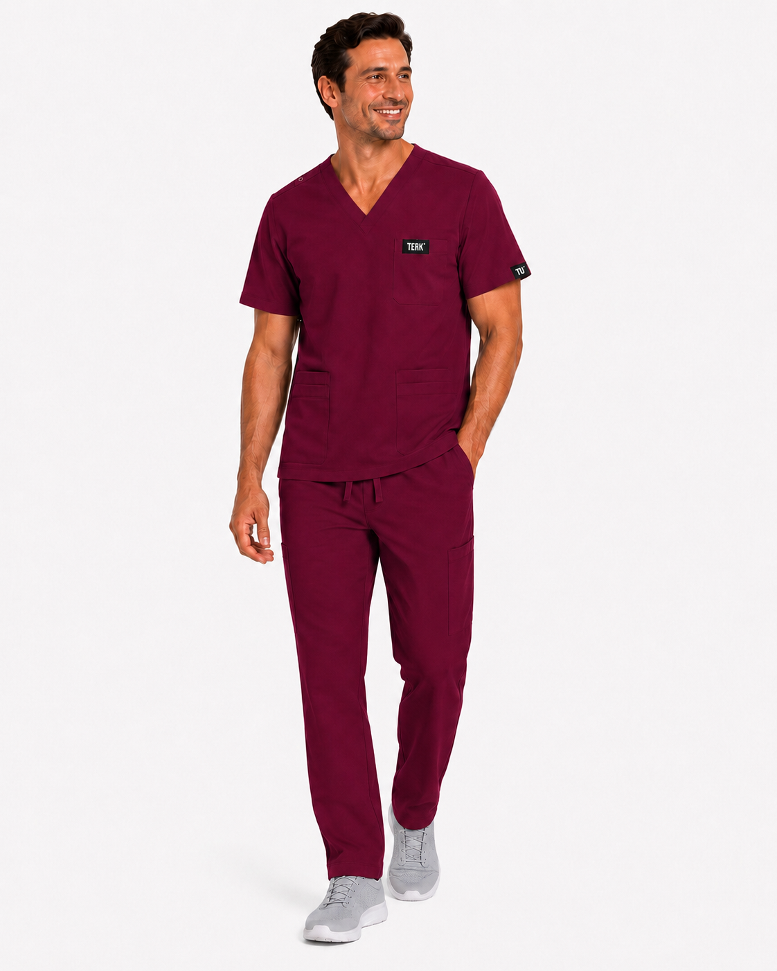 TU™ Signature Multi-Pocket V-Neck Straight Leg Scrub Set