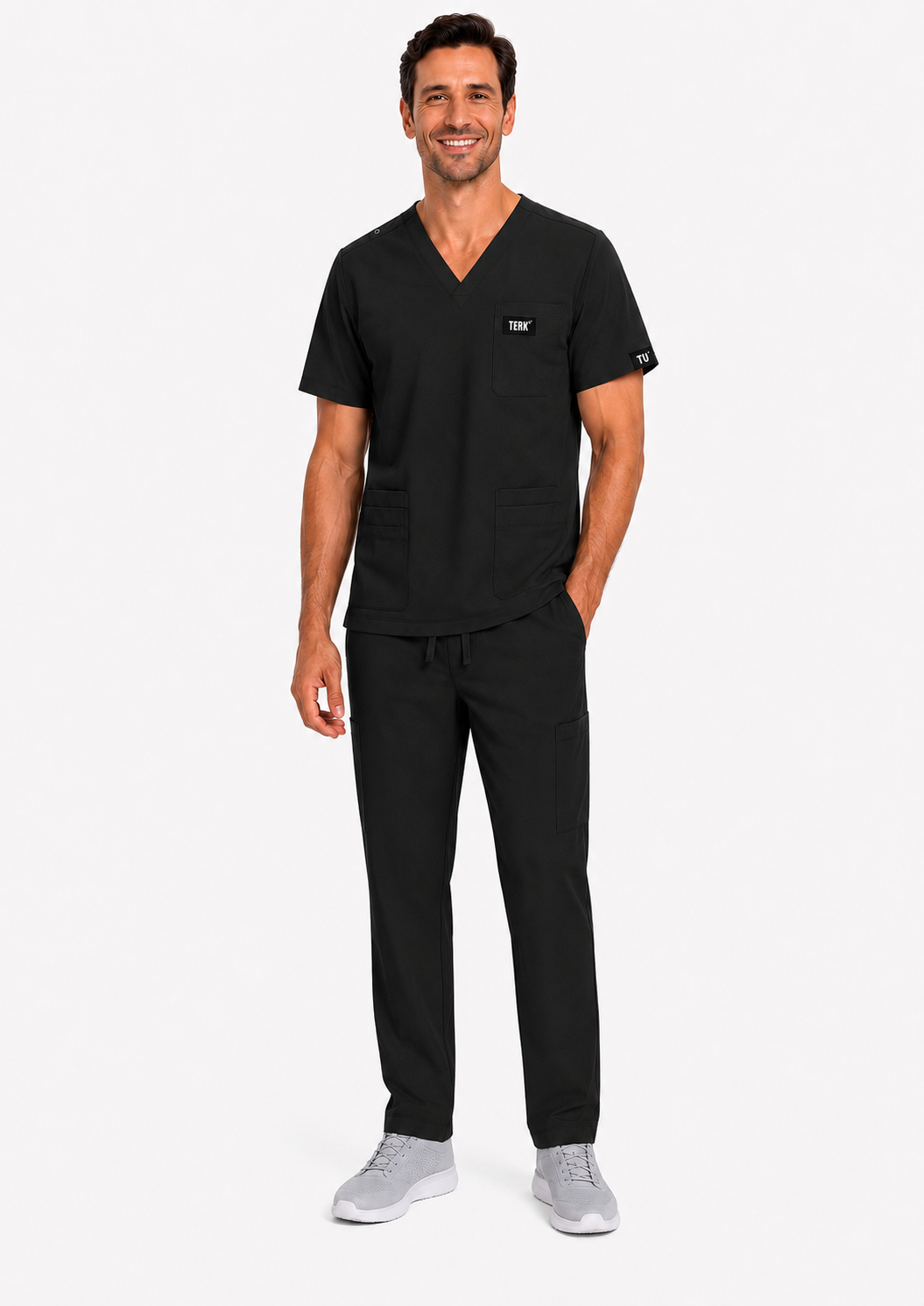 TU™ Signature Multi-Pocket V-Neck Straight Leg Scrub Set