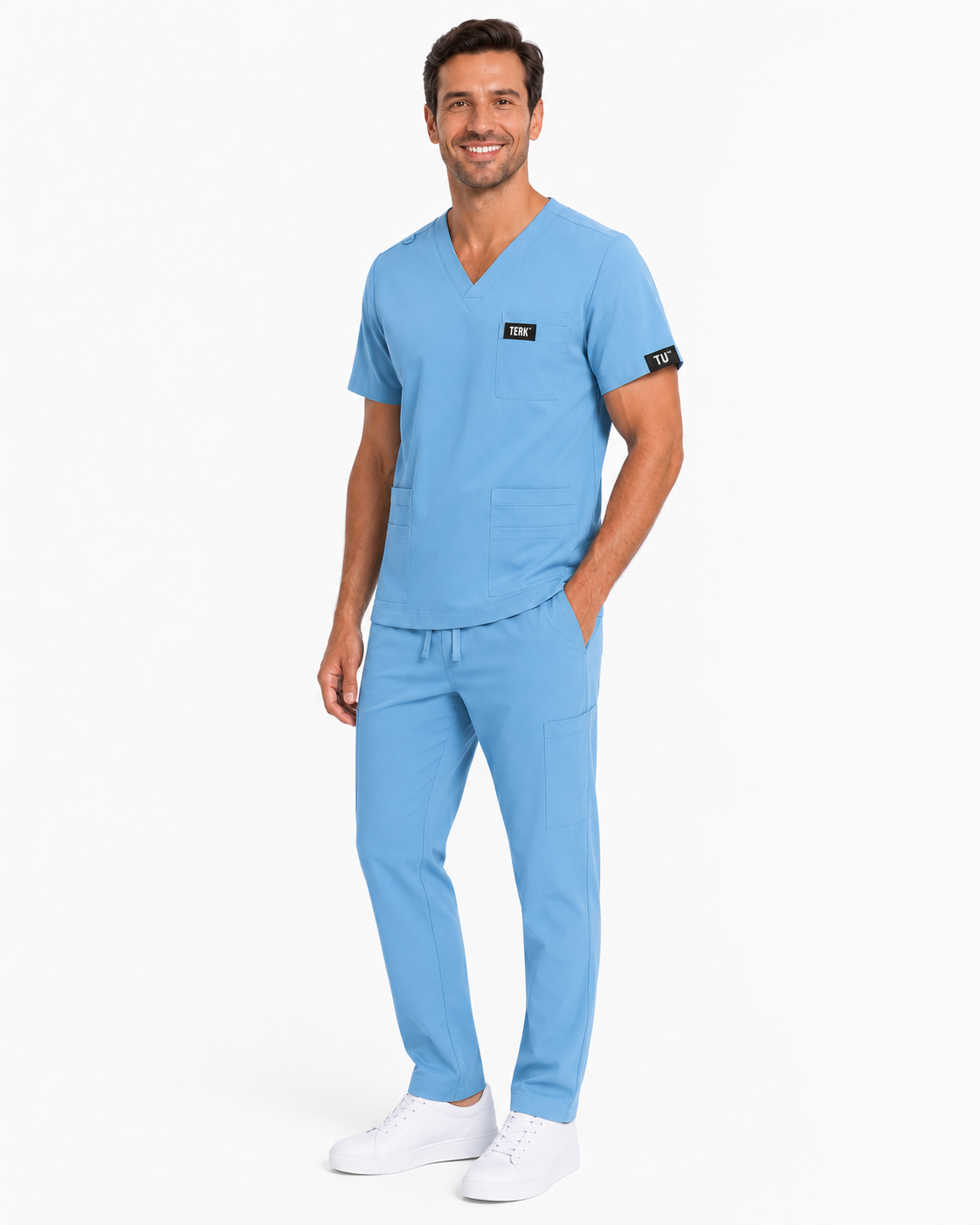 TU™ Signature Multi-Pocket V-Neck Straight Leg Scrub Set