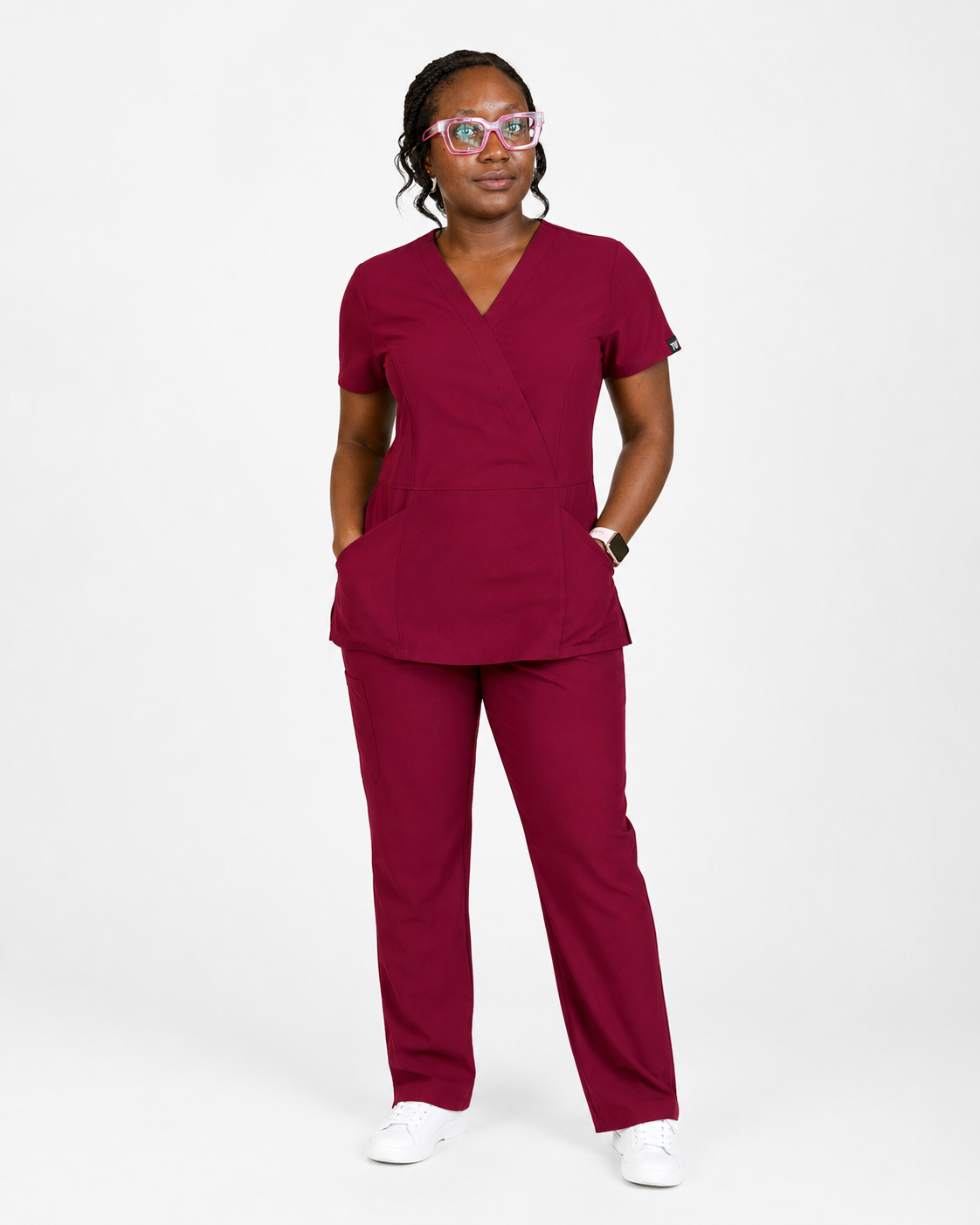 TERKUNIFORMS™ Women’s Wrap V-Neck Straight-Leg Scrub Set (Copy)