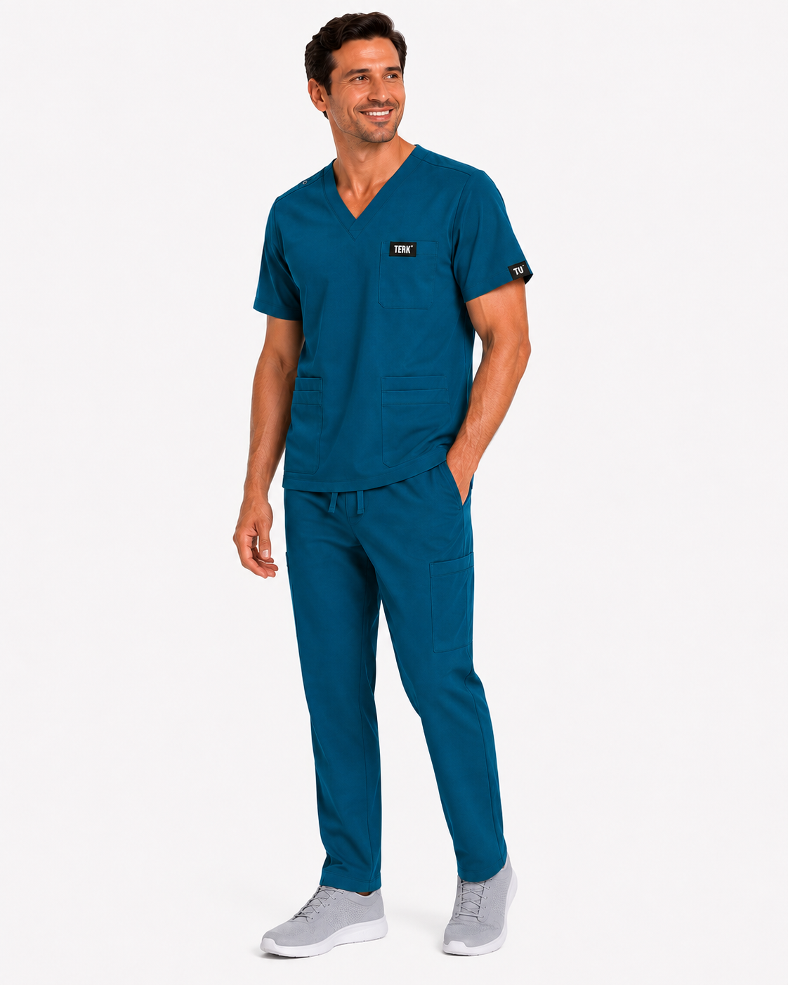 TU™ Signature Multi-Pocket V-Neck Straight Leg Scrub Set