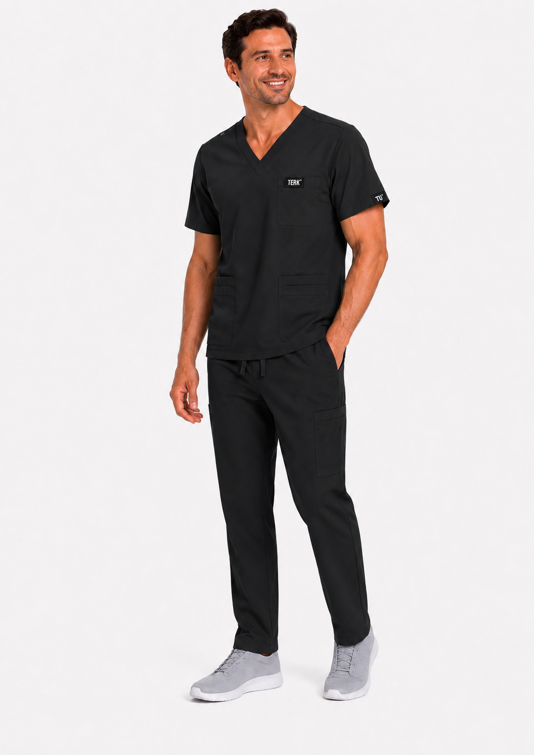TU™ Signature Multi-Pocket V-Neck Straight Leg Scrub Set