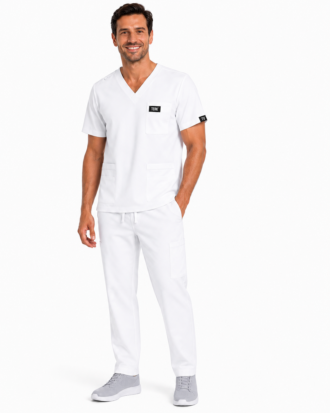 TU™ Signature Multi-Pocket V-Neck Straight Leg Scrub Set