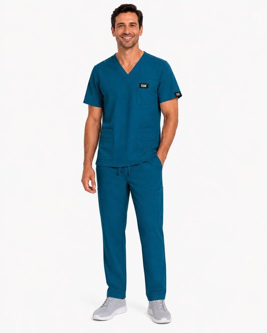 TU™ Signature Multi-Pocket V-Neck Straight Leg Scrub Set