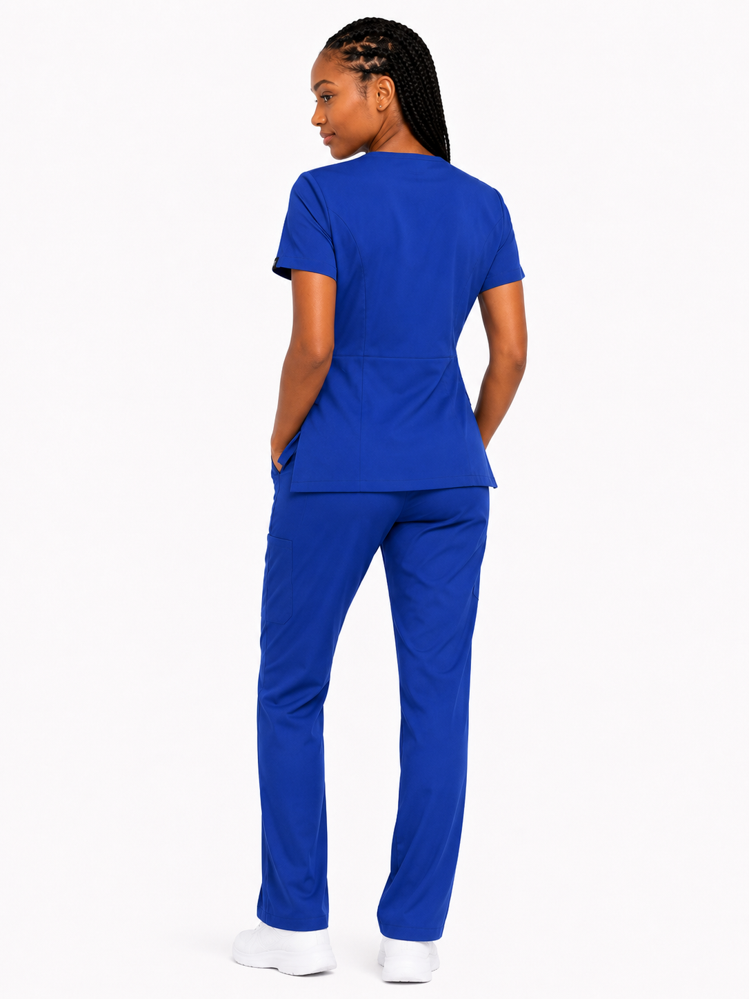 TERKUNIFORMS™ Women’s Wrap V-Neck Straight-Leg Scrub Set