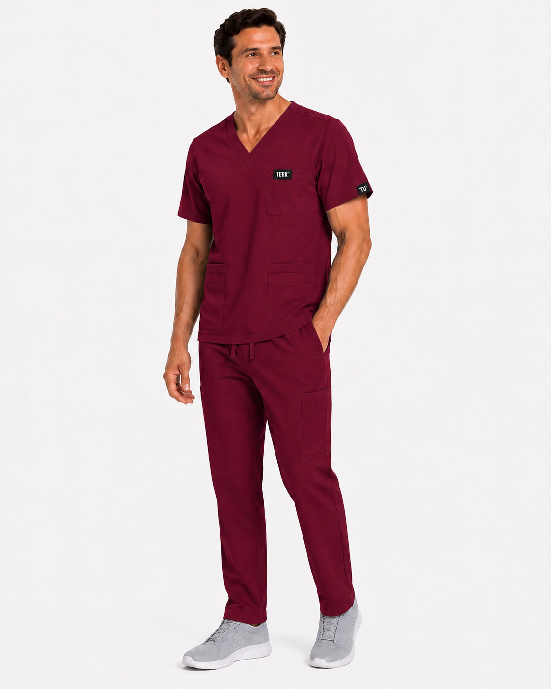 TU™ Signature Multi-Pocket V-Neck Straight Leg Scrub Set