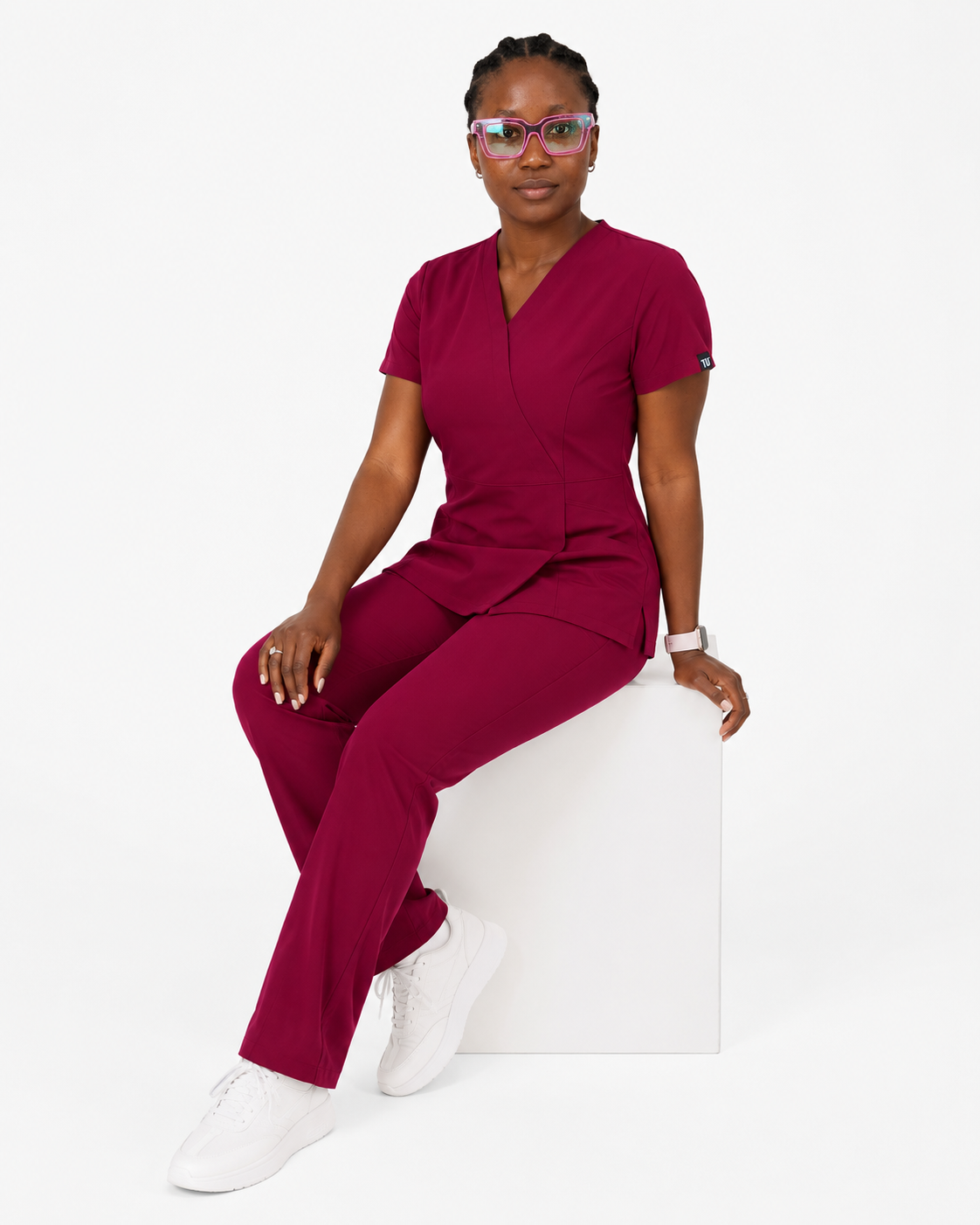 TERKUNIFORMS™ Women’s Wrap V-Neck Straight-Leg Scrub Set (Copy)